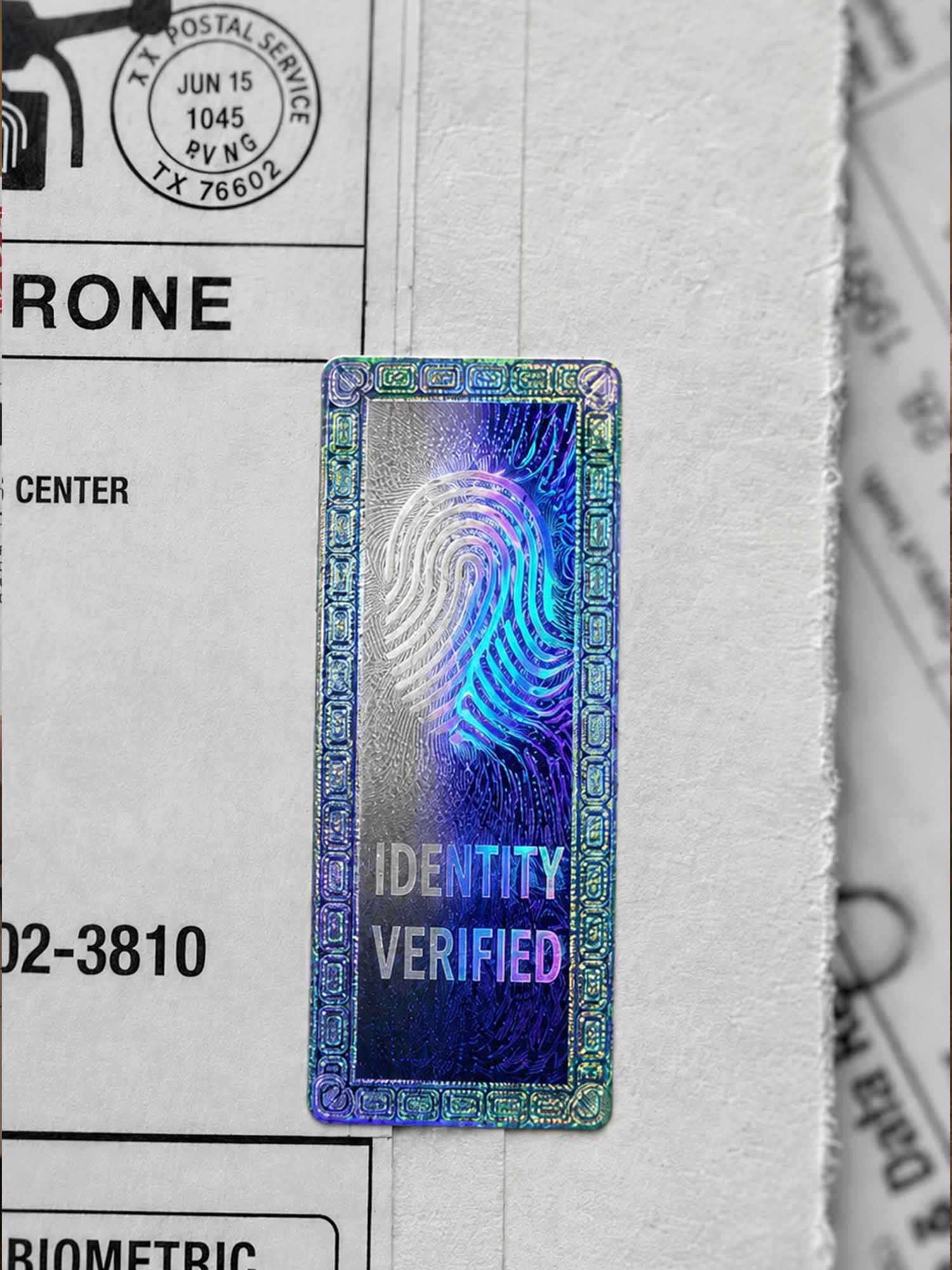 The data release envelope with its biometric delivery seal