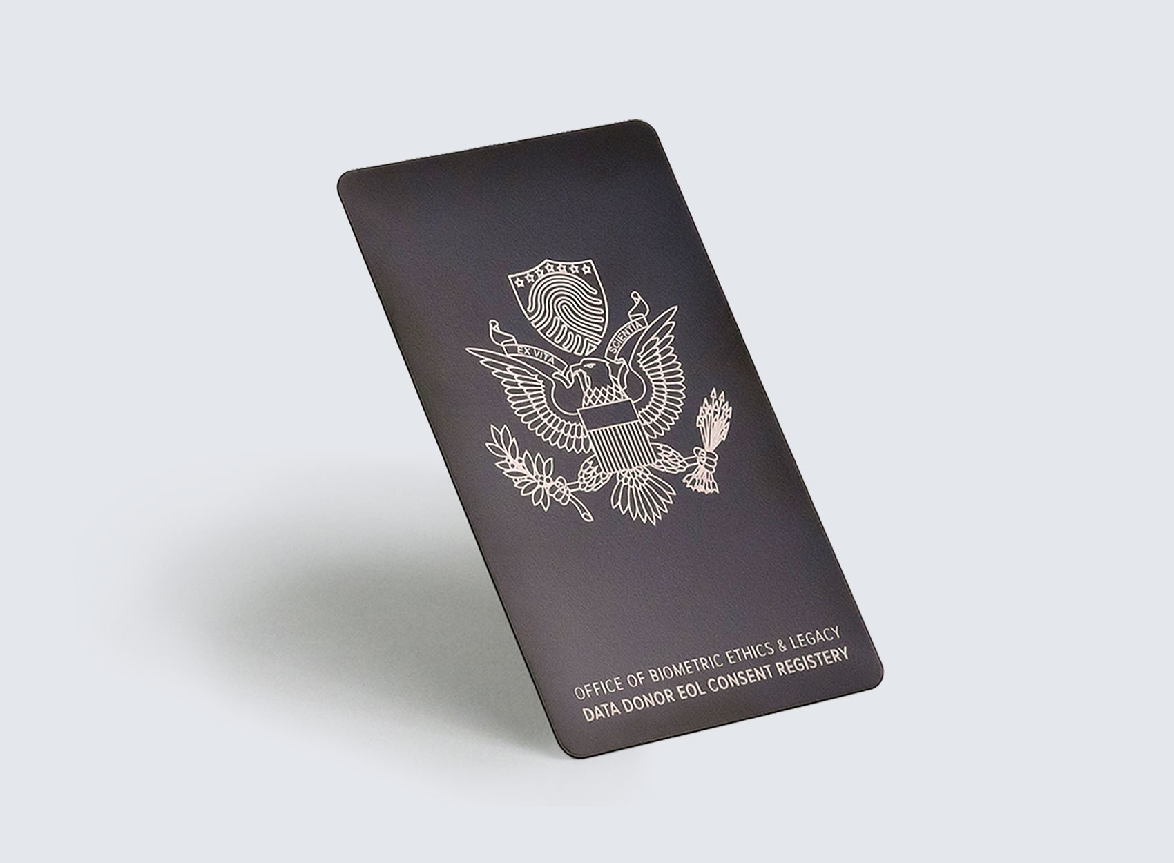 End-of-Life Imprint Kit — After death data donor registry card