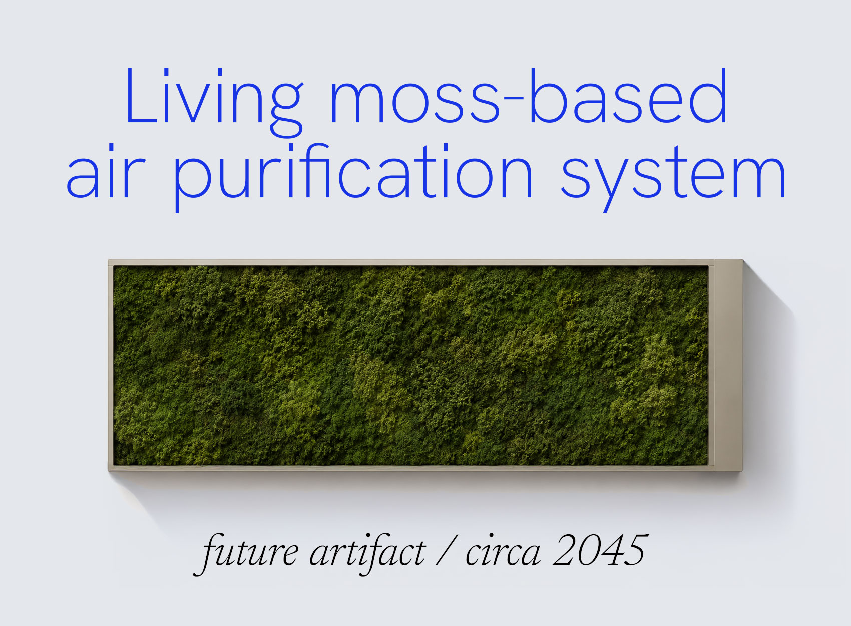Inhalo — a genetically optimized moss-based air purification system, circa 2045