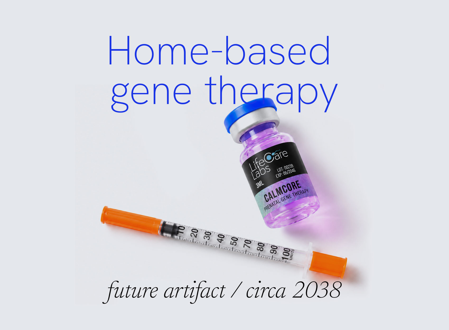LifeCare Labs Prenatal Kit — at-home prenatal gene therapy program, circa 2038