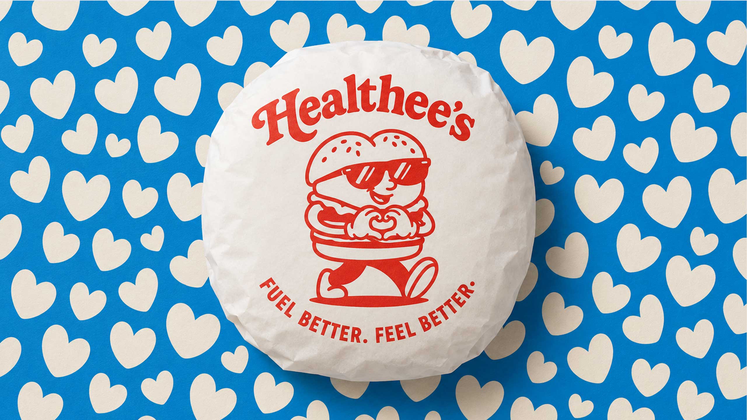 A wrapped Healthee’s hamburger