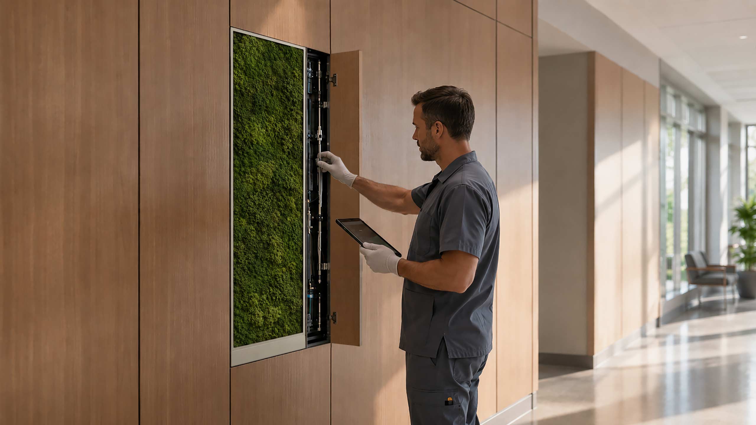 The Inhalo bio-based air filter in a patient room