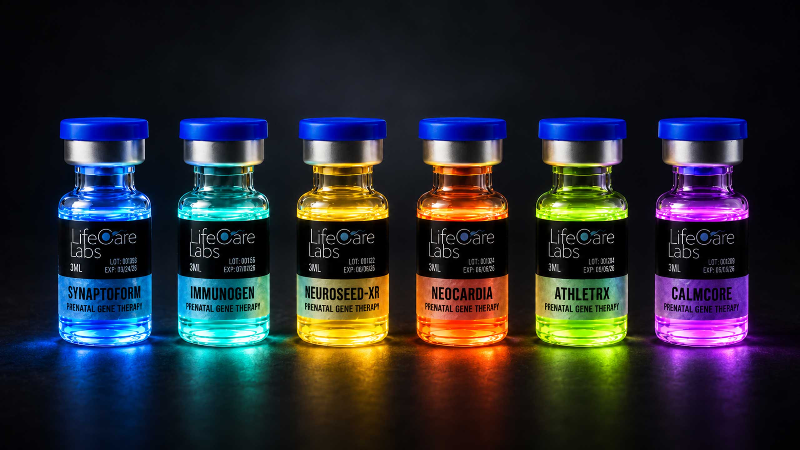The full vial set from the curated kit