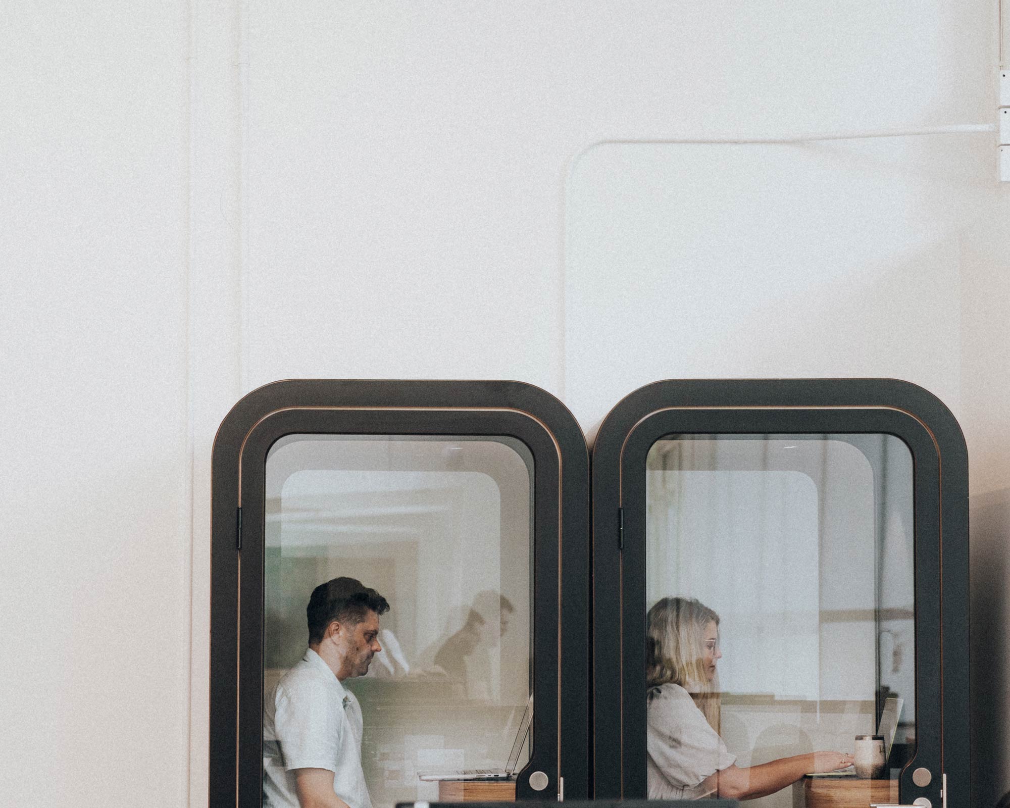 Inside the studio — focus pods in use